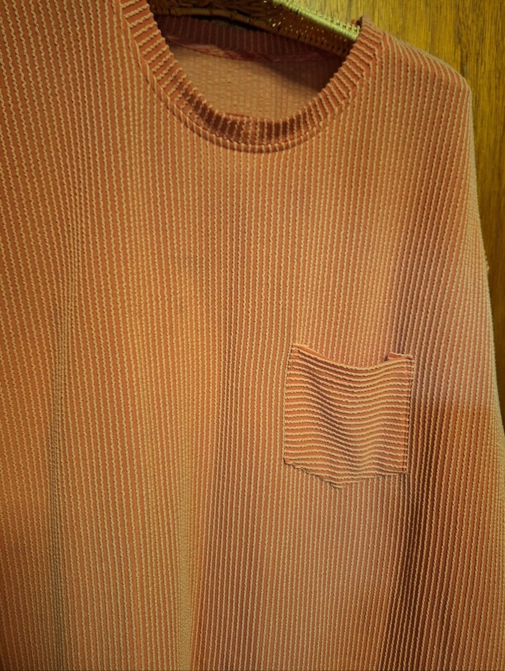 Umgee Ribbed Pocket Tee Midi Dress Ladies Medium Comfy Beachy Oversized PINK - Picture 5 of 5